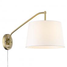  3694-A1W BCB-MWS - Ryleigh Articulating Wall Sconce in Brushed Champagne Bronze with Modern White Shade